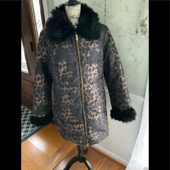 Susan Graver Jackets \u0026 Coats | Beautiful Gently Worn Susan Graver Puffer Jacket with Fur Trim on Cuffs \u0026 Collar | Color: Black/Tan | Size: L | Amc400'